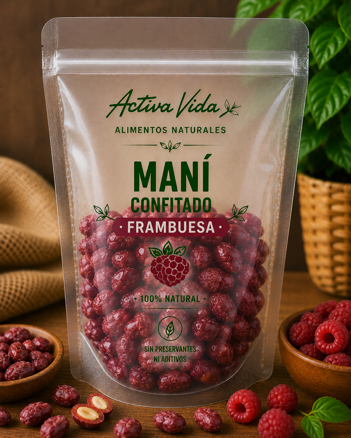 MANI CONFITADO FRAMBUESA