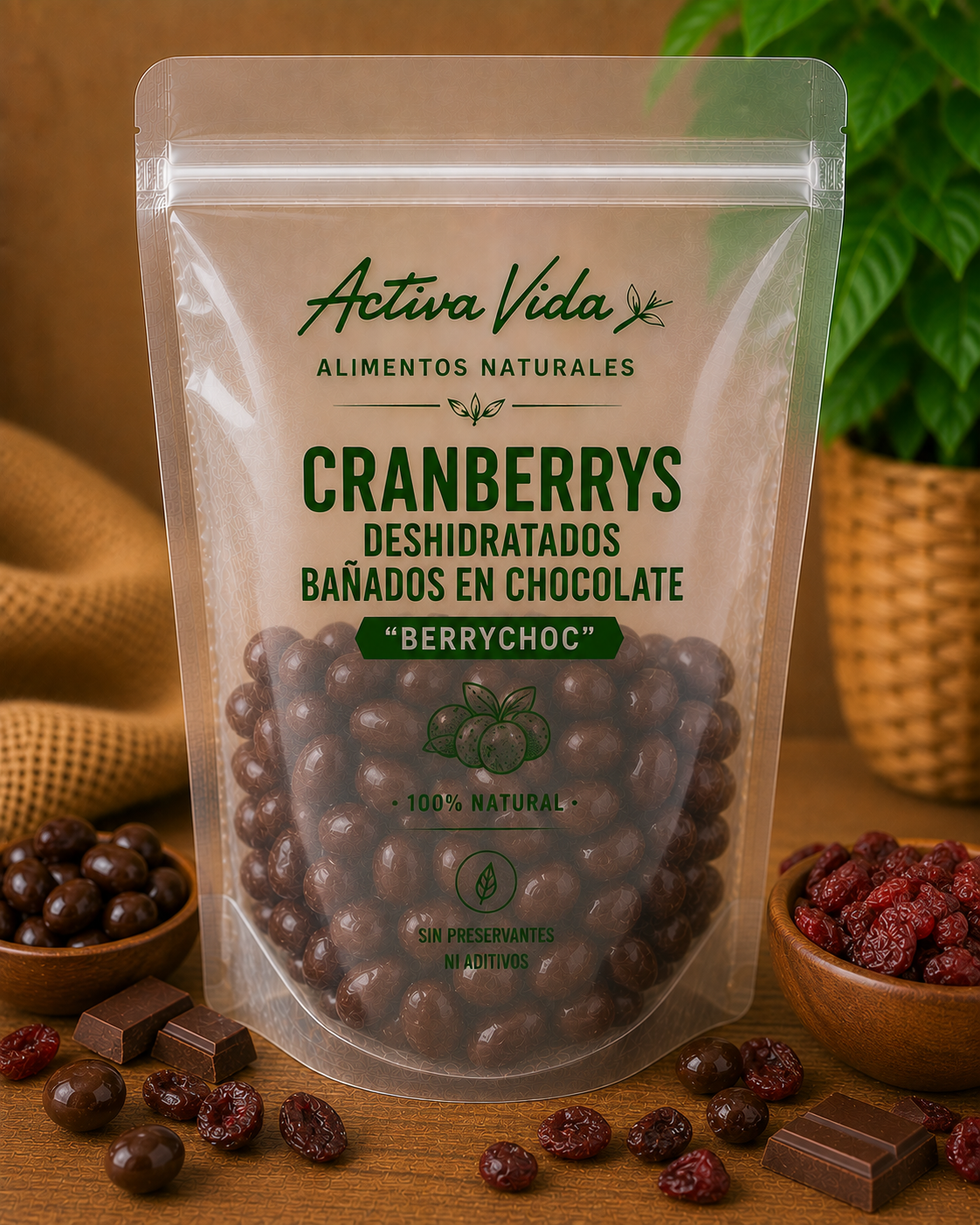 CRANBERRY BAÑADO EN CHOCOLATE "BERRYCHOC"